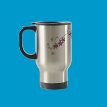 Fun blue bird travel mug mugs