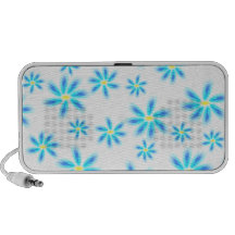 Fun Blue Floral Doodle Speaker