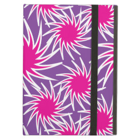 Fun Bold Spiraling Wheels Hot Pink Purple Pattern iPad Folio Case