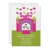 Fun Bounce House Birthday Party invitation