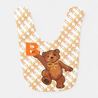 Fun Brown Teddy Bears With Orange Bows