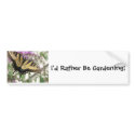 Fun Butterfly Gardening Bumper Sticker bumper stickers