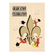 Fun Cajun Crawfish Graduation Party Invitations