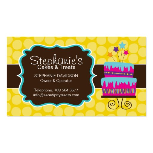 Fun Cake Bakery Business Card (front side)