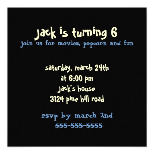 Fun Candles and Birthday cake photo invitation