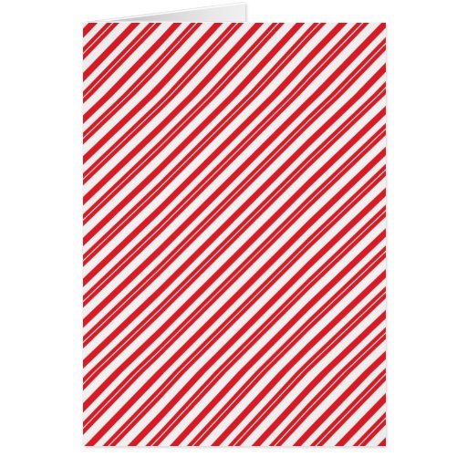 Fun Candy Cane Red and White Pattern Stripes Card | Zazzle