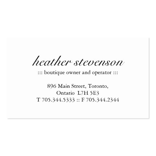 Fun Candy Store Business Cards (back side)