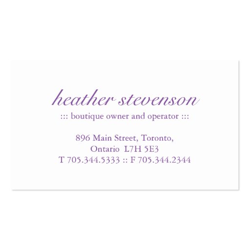 Fun Candy Store Business Cards (back side)