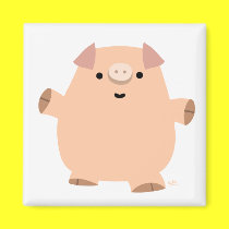 Fun Cartoon Pig magnet