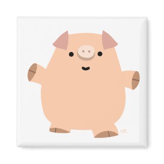 Fun Cartoon Pig magnet magnet