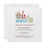 Fun Chevron Christmas Party Invitation