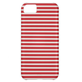 Fun Christmas Nautical Red White Stripes Pattern iPhone 5C Cover
