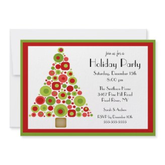 Fun Christmas Tree Christmas Party Invitation