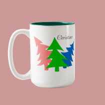 Fun Christmas Trees mugs