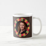 Fun Circle frame - sunset leaf on brown Mugs
