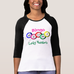 Fun Colorful Bingo Balls Lucky Numbers Theme T Shirt