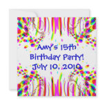 Fun Colorful Birthday Party! Invitation