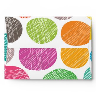 Fun colorful dots envelopes