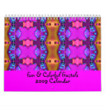 Fun Colorful Fractals 2009 calendars