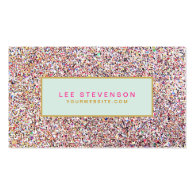 Fun Colorful Glitter Beauty Salon and Boutique Business Card
