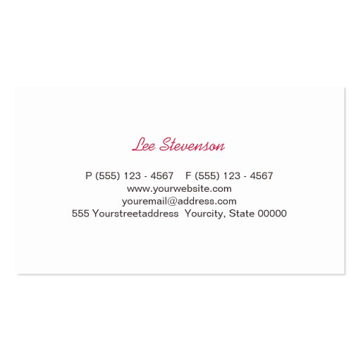 Fun Colorful Glitter Look Purple Red Magenta Business Cards (back side)