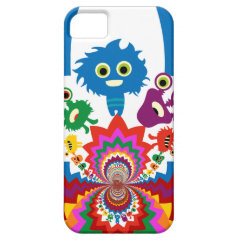 Fun Colorful Monsters Kaleidoscope Pattern iPhone 5 Covers