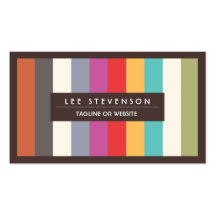 Fun Colorful Multi Stripes  Business Card