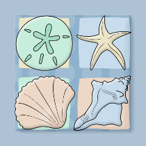 Fun Colorful Shells magnets