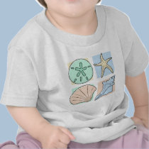 Fun Colorful Shells t-shirts