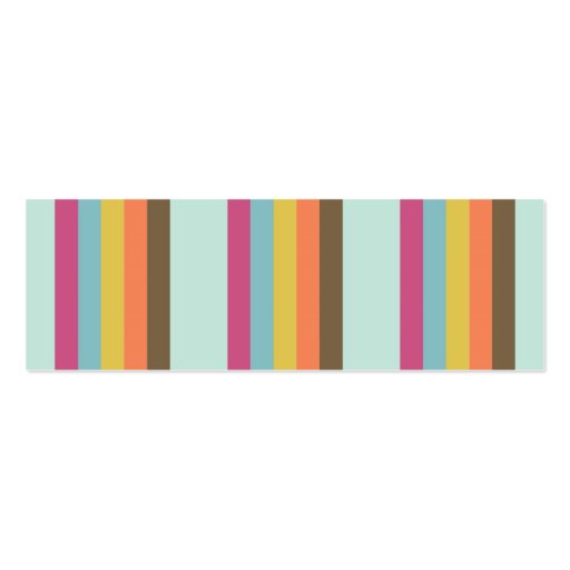 Customizable Fun Colorful Stripes Blue Orange Purple Brown Business Card