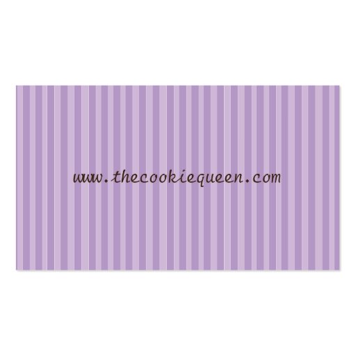 Fun Cookie Bakery Business Card (back side)