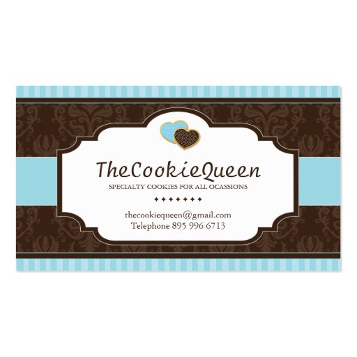 Fun Cookie Bakery Business Card (front side)