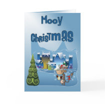 Fun Cow Christmas Card