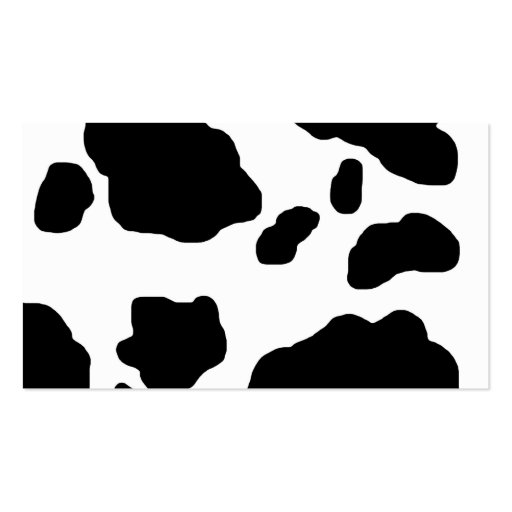 Fun Cow Print Personalized Business Card Templates (back side)