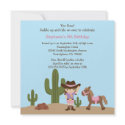 Fun cowgirl western girl birthday party invitation invitation