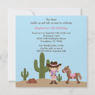 Horse Birthday Party on Fun Cowboy Western Boy S Birthday Party Invitation At Zazzle Ca