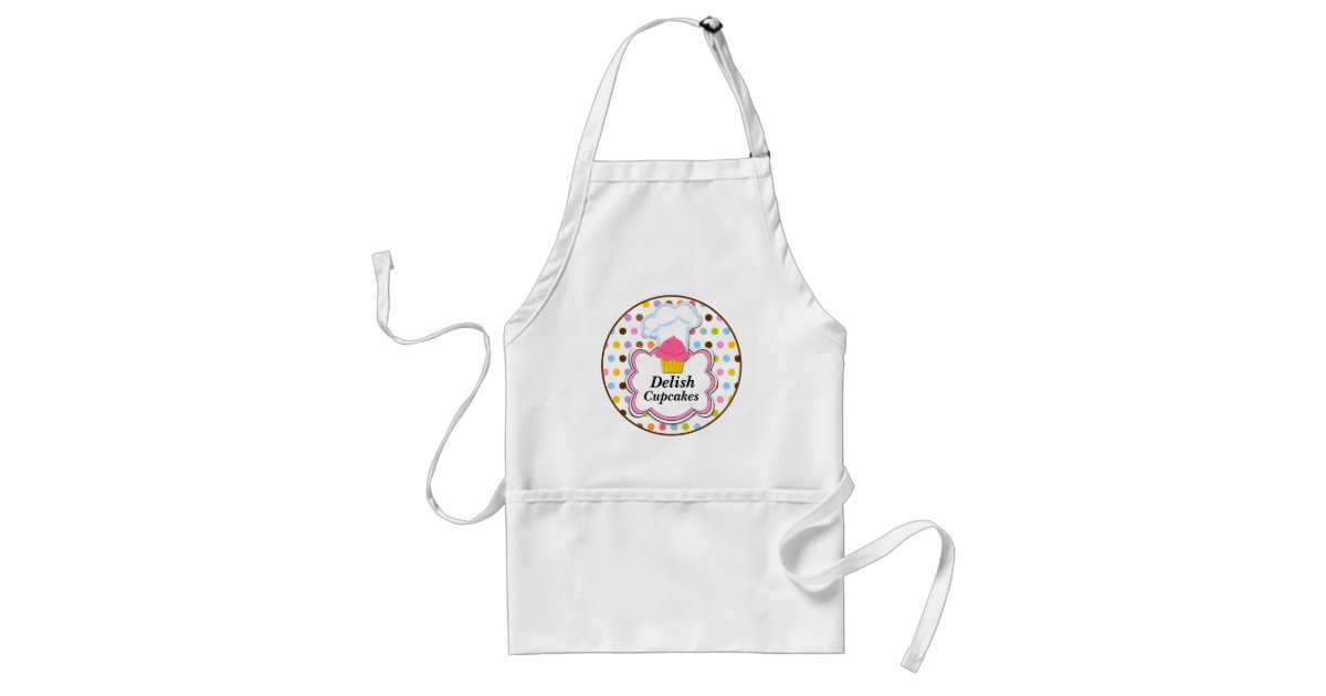 Fun Cupcake & Baker's Hat Personalized Apron Zazzle