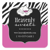 Fun Cupcake Packaging Stickers