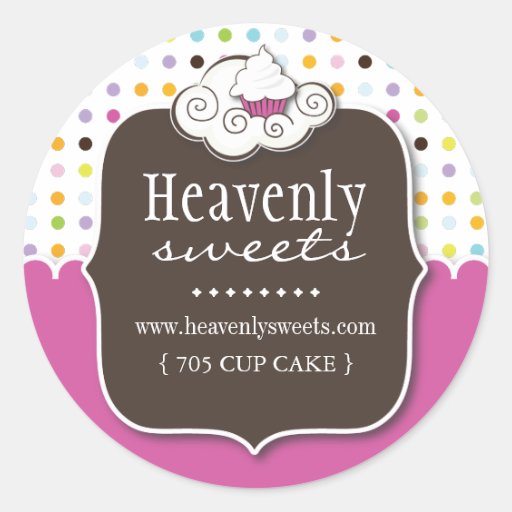 Fun Cupcake Packaging Stickers
