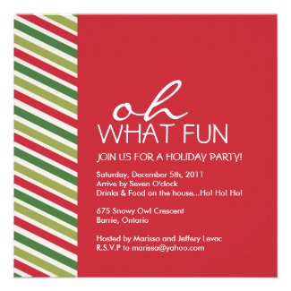 Fun Customizable Christmas Party Invitation