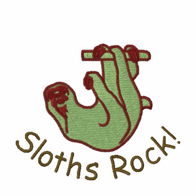Fun Customizable Embroidered Sloth Tees by naturetees