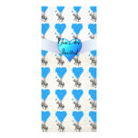 Fun cute elephants & blue heart balloons personalized invites