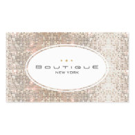 Fun & Cute Fashion Boutique Faux Silver Sequins Business Cards