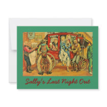 FUN CUTE OLD WEST BACHELORETTE PARTY INVITATIONS