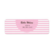 fun cute pink address label
