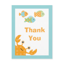 Fun cute under the sea thank you postcard