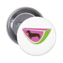 Fun Dachshund Watermelon Design! Button