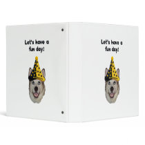 Fun Day Clown Dog Vinyl Binder