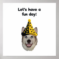 Fun Day Clown Dog Posters