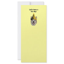 Fun Day Clown Dog Customized Rack Card